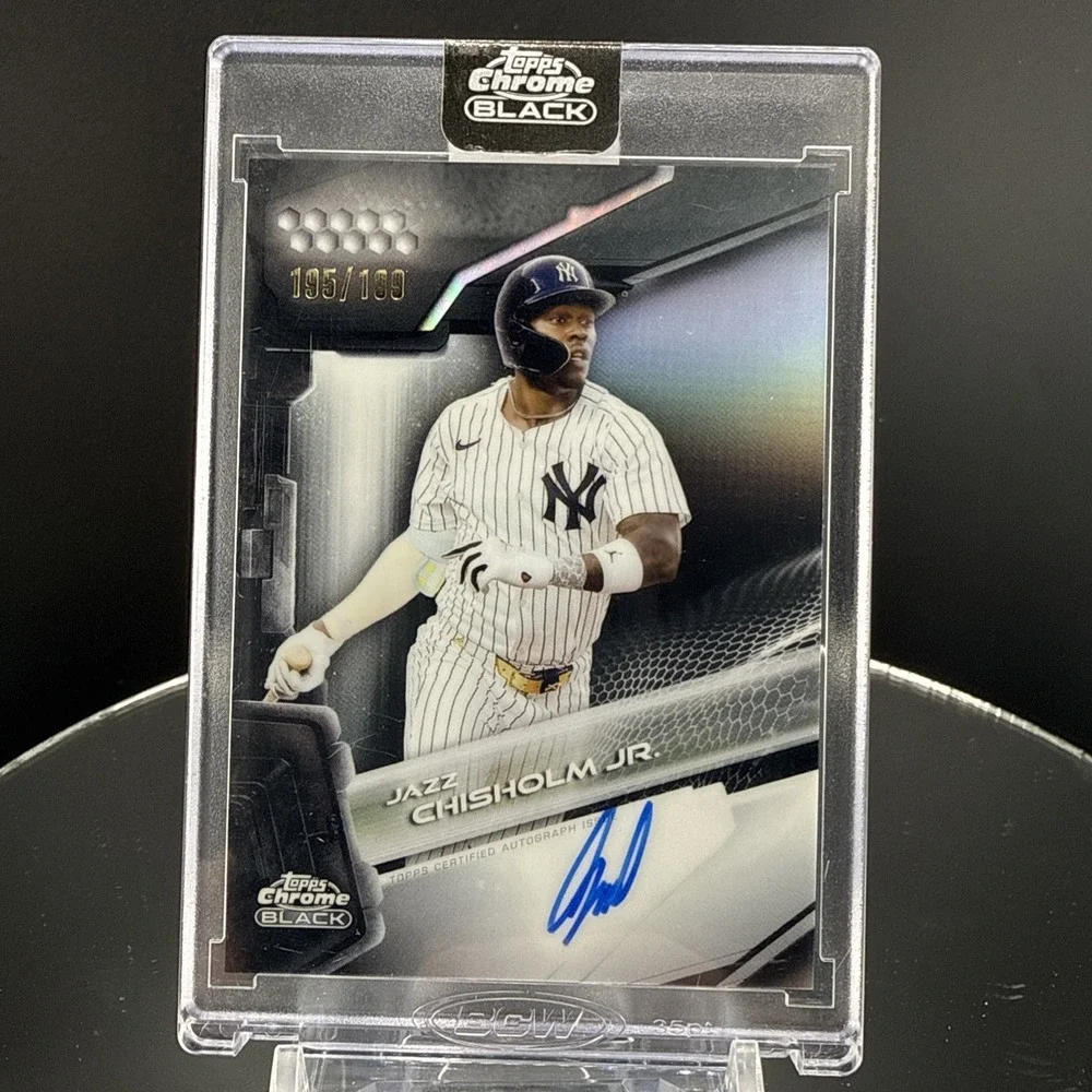 2026 Topps Chrome Black Refractor Auto Jazz Chisholm Jr. /199 Yankees number 1